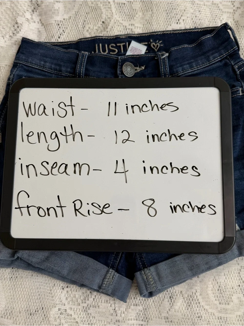 Justice Girls Size 12 Shorts Distressed Look